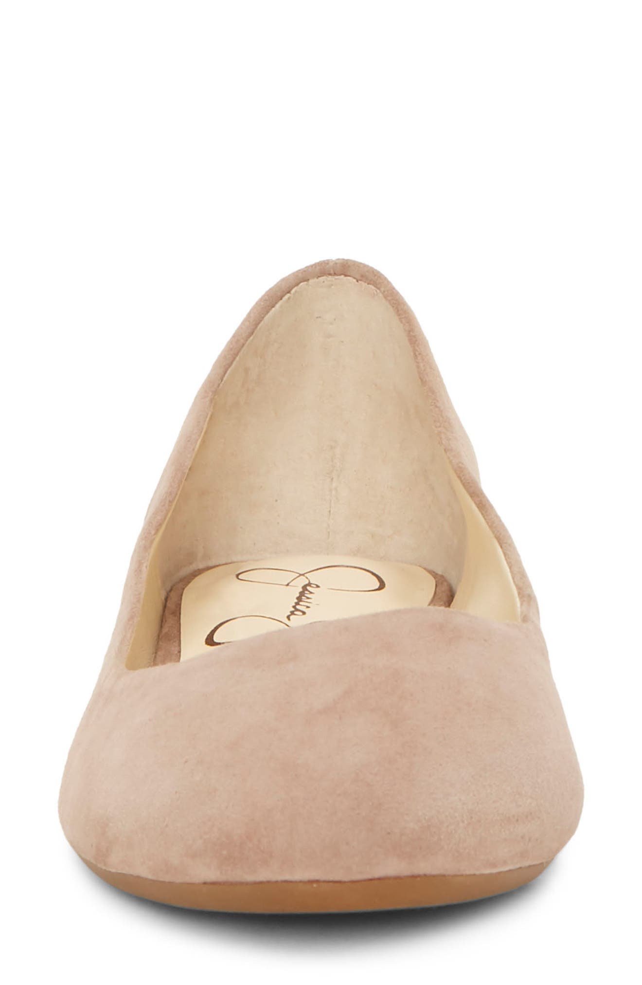 Ginly Ballet Flat, Alternate, color, WARM TAUPE SUEDE