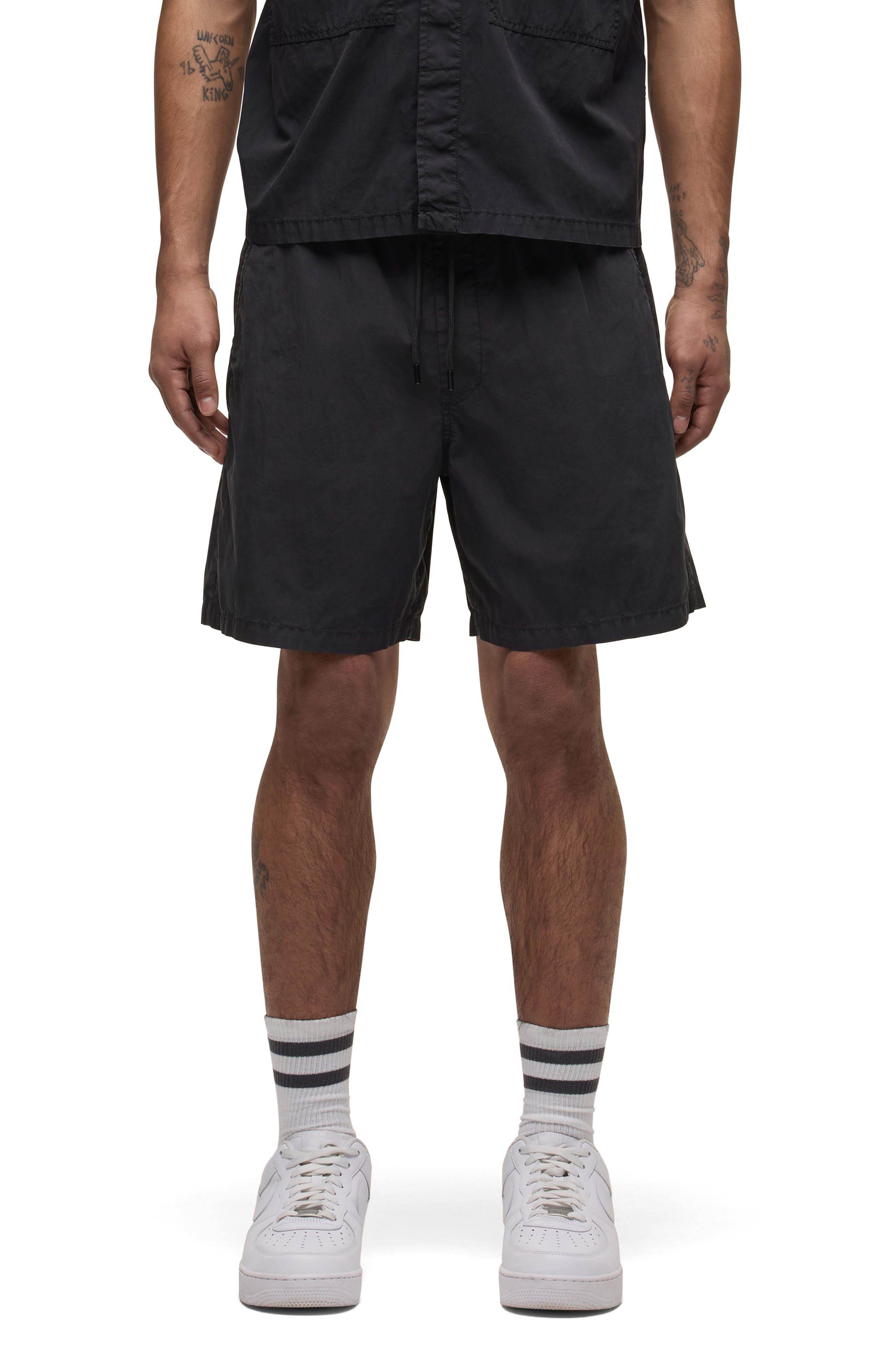 Cotton & Nylon Drawstring Shorts