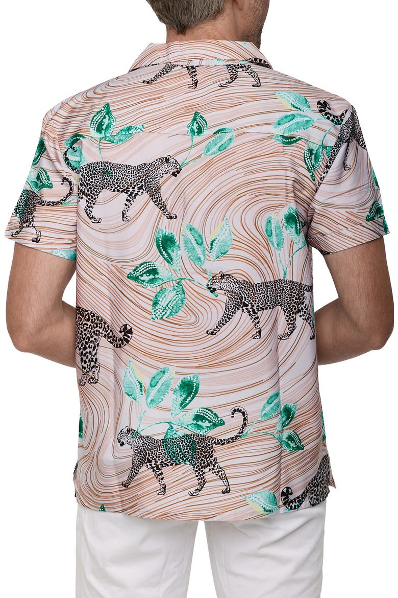 Extra Trim Fit Camp Shirt, Alternate, color, MULTI