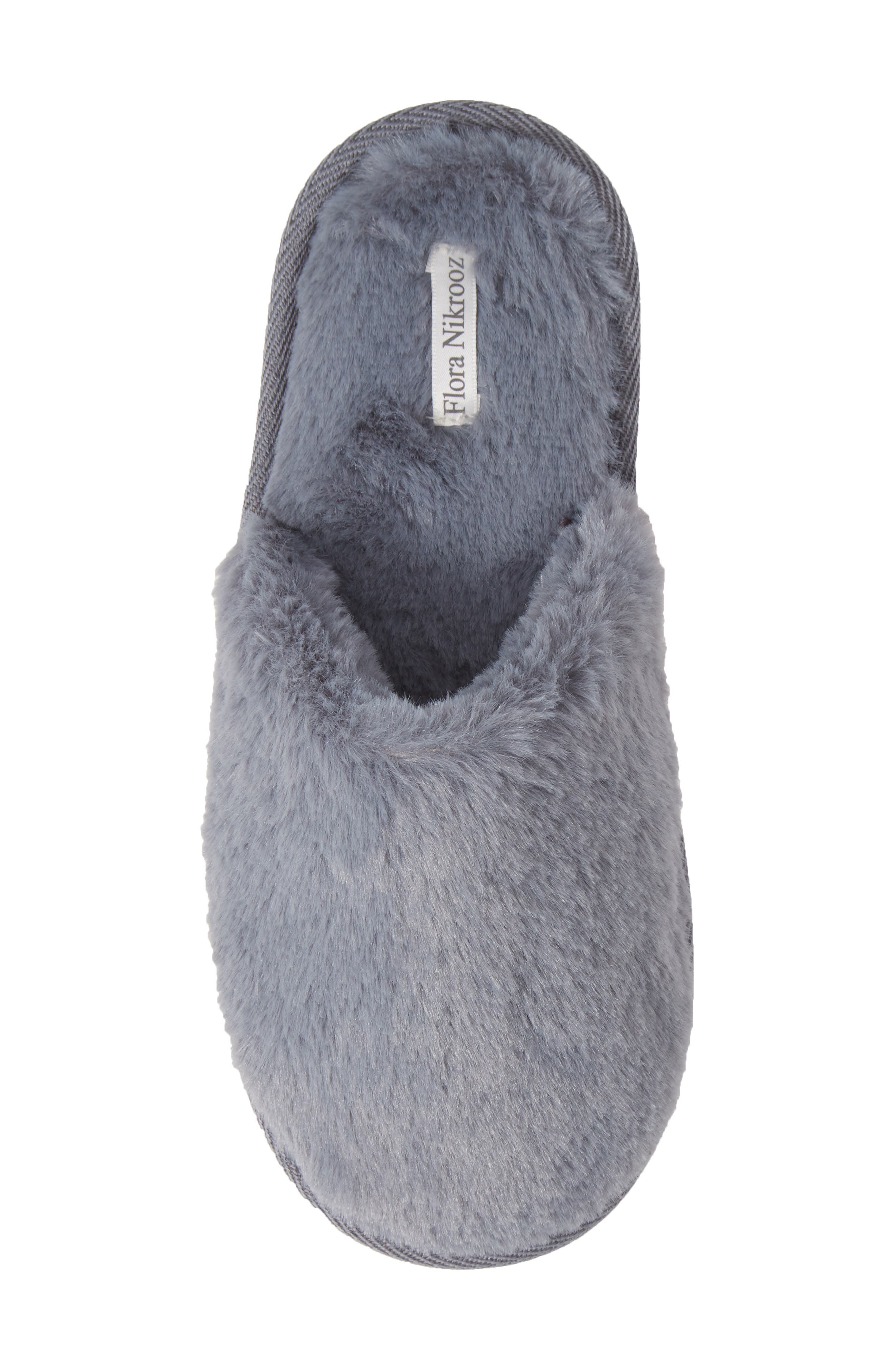 Flora Nikrooz Victoria Bridal Party Faux Fur Slipper, Alternate, color, 