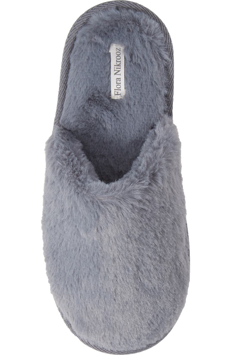 Flora Nikrooz Victoria Bridal Party Faux Fur Slipper, Alternate, color,