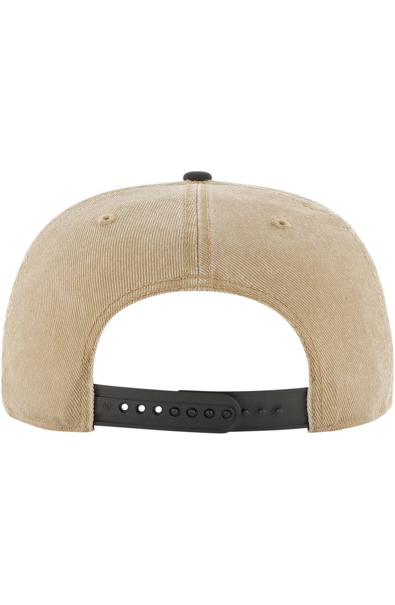 '47 Men's '47 Khaki/Black Brooklyn Nets Chilmark Captain Snapback Hat, Alternate, color, Khaki