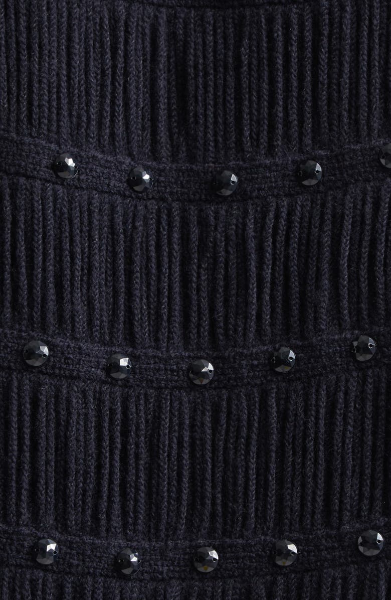 Diotima Notte Long Sleeve Merino Wool Blend Mini Sweater Dress, Alternate, color, Midnight