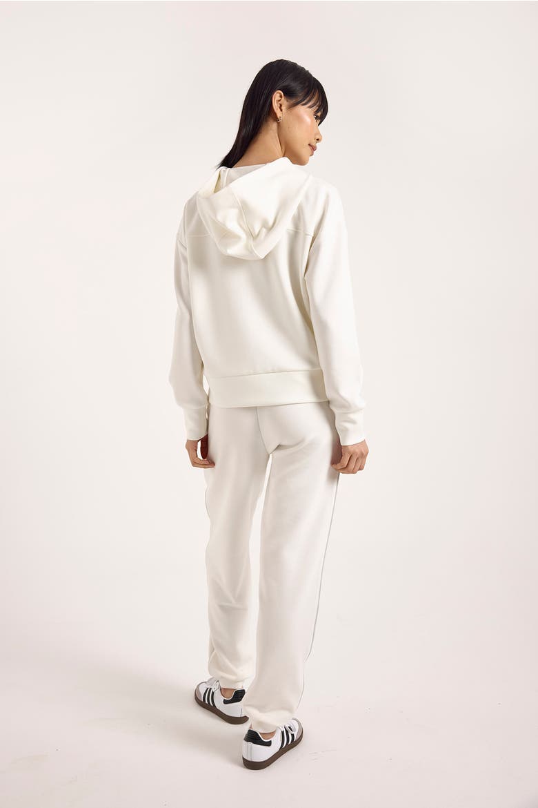 Patch Pocket Jersey Full Zip Hoodie, Alternate, color, Ivory