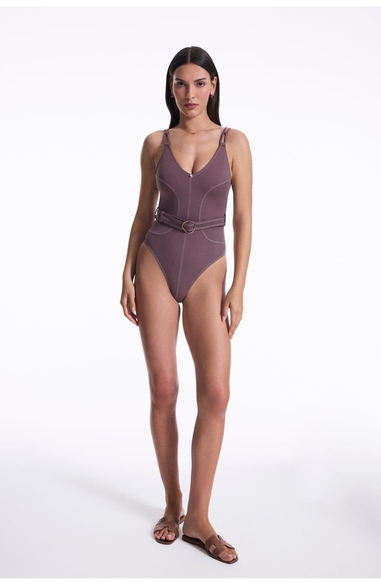House Of Silk Lana Swimsuit, Alternate, color, Plum