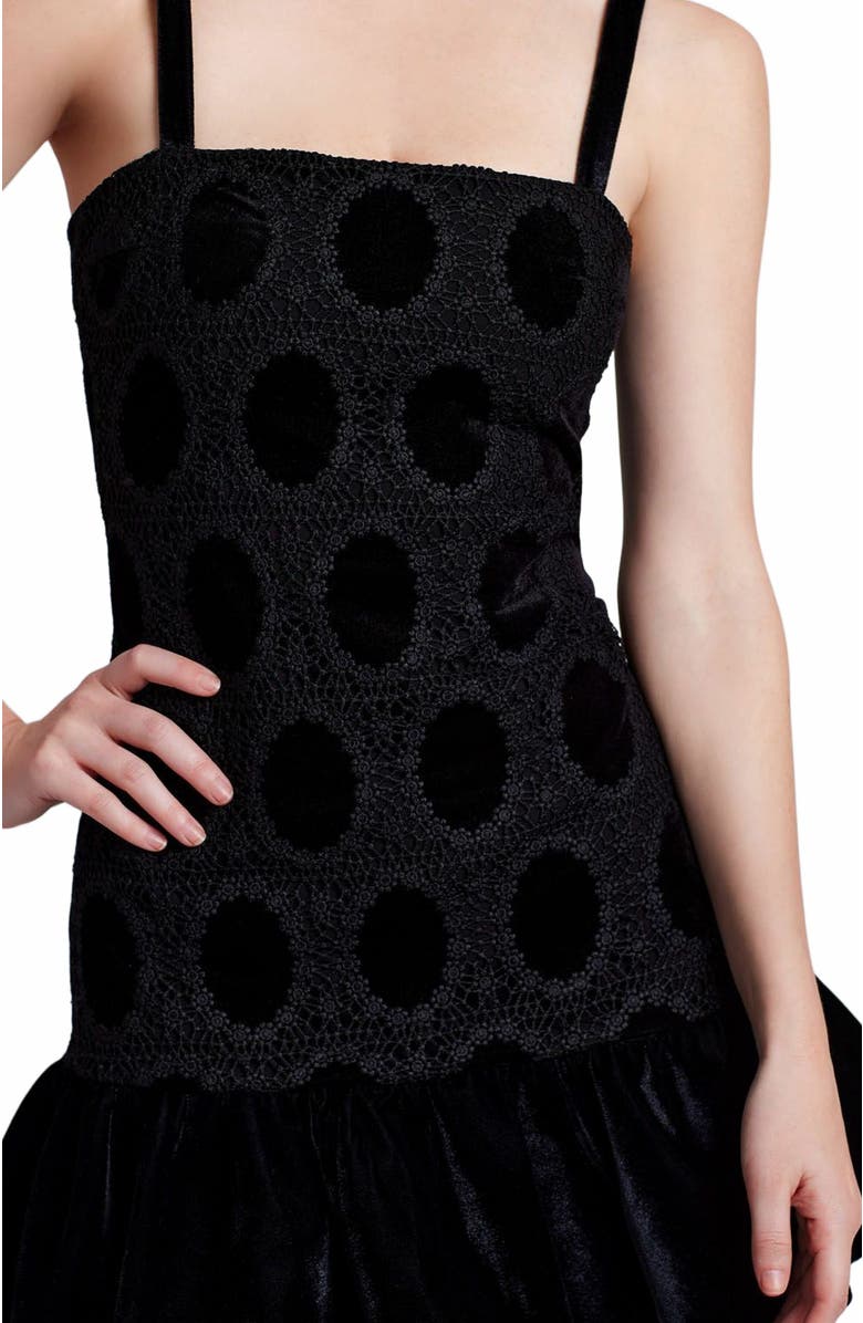 PatBO Velvet Lace Sleeveless Mini Dr, Alternate, color,