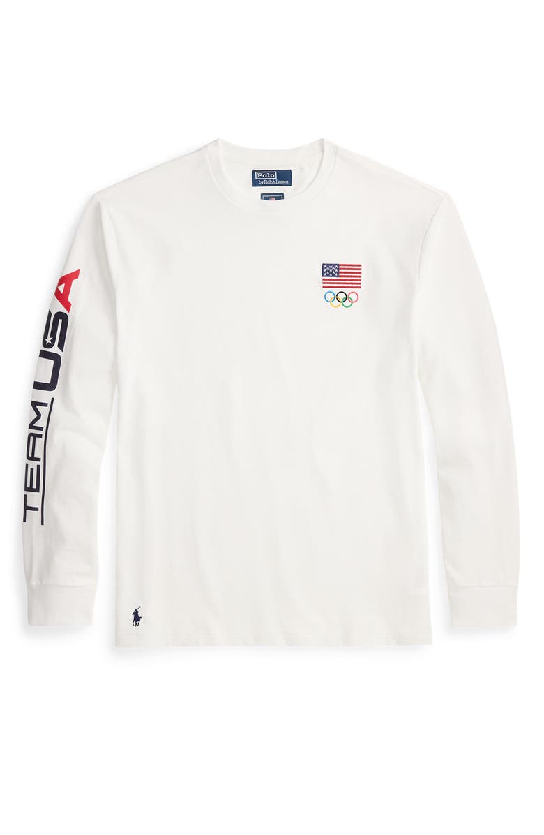Polo Ralph Lauren Team USA Jersey Graphic T-Shirt, Alternate, color, White