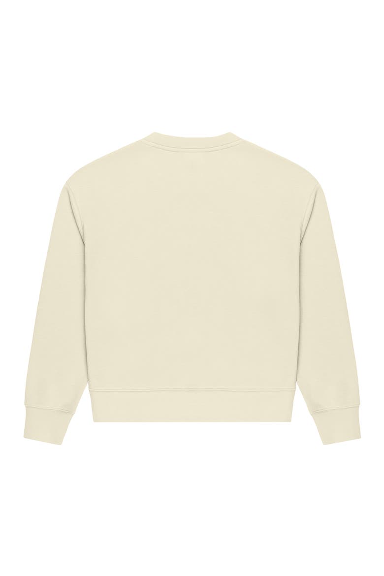 Heartly Ghost Relaxed Fleece Crewneck Sweatshirt, Alternate, color, Butter