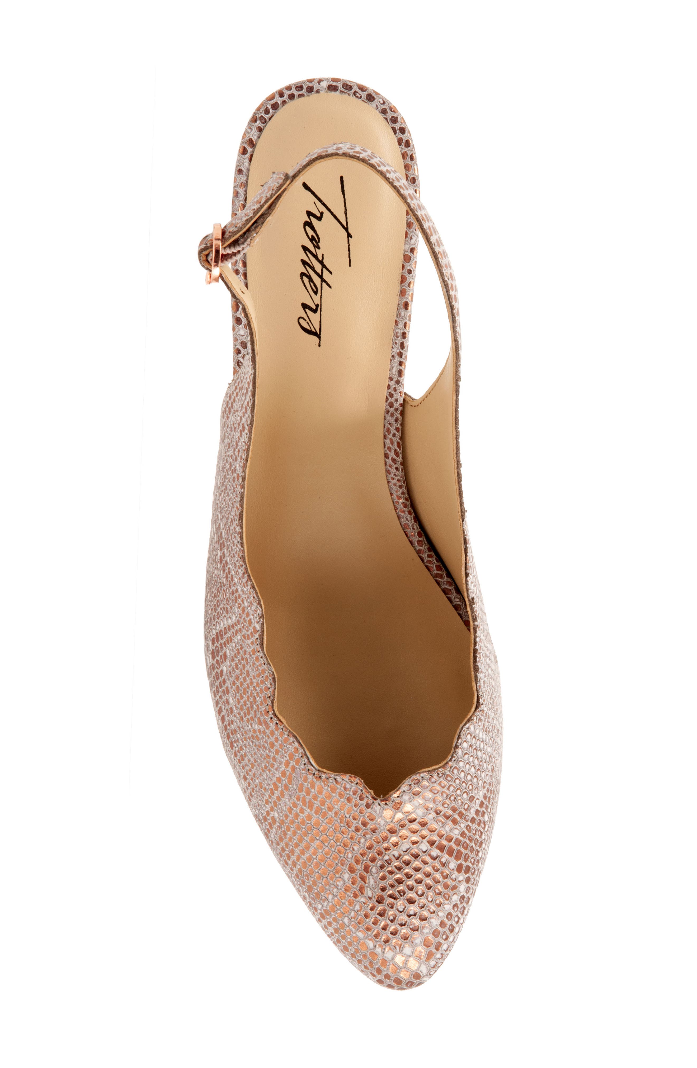 Trotters Joselyn Slingback, Alternate, color, Rgold Met