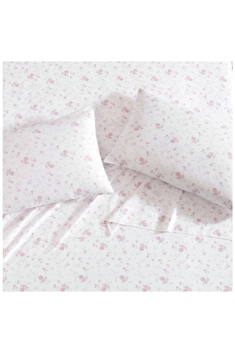Garden 300 Thread Count Cotton Set of 2 Pillowcases, Alternate, color, TEA ROSE