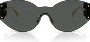 Versace 144mm Small Round Rimless Sunglasses