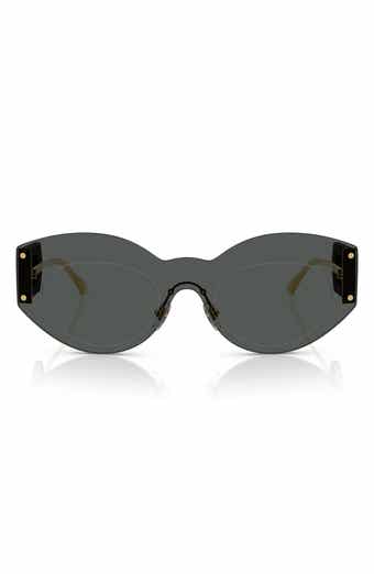 Versace 144mm Small Round Rimless Sunglasses