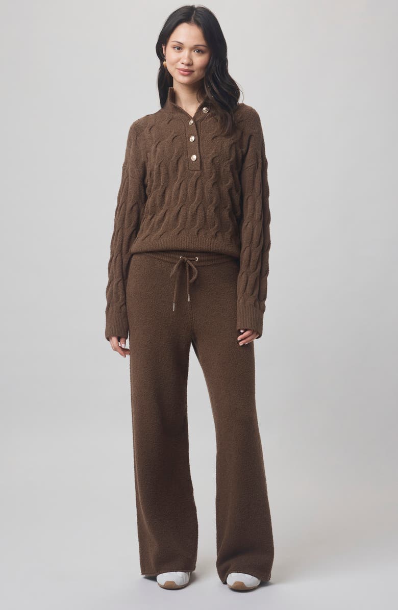 Splendid x @cellajaneblog Bouclé Sweat Pants, Alternate, color, Truffle