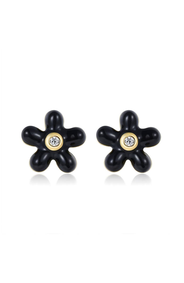 Anna Zuckerman Petit Rosie Earrings, Main, color, Black