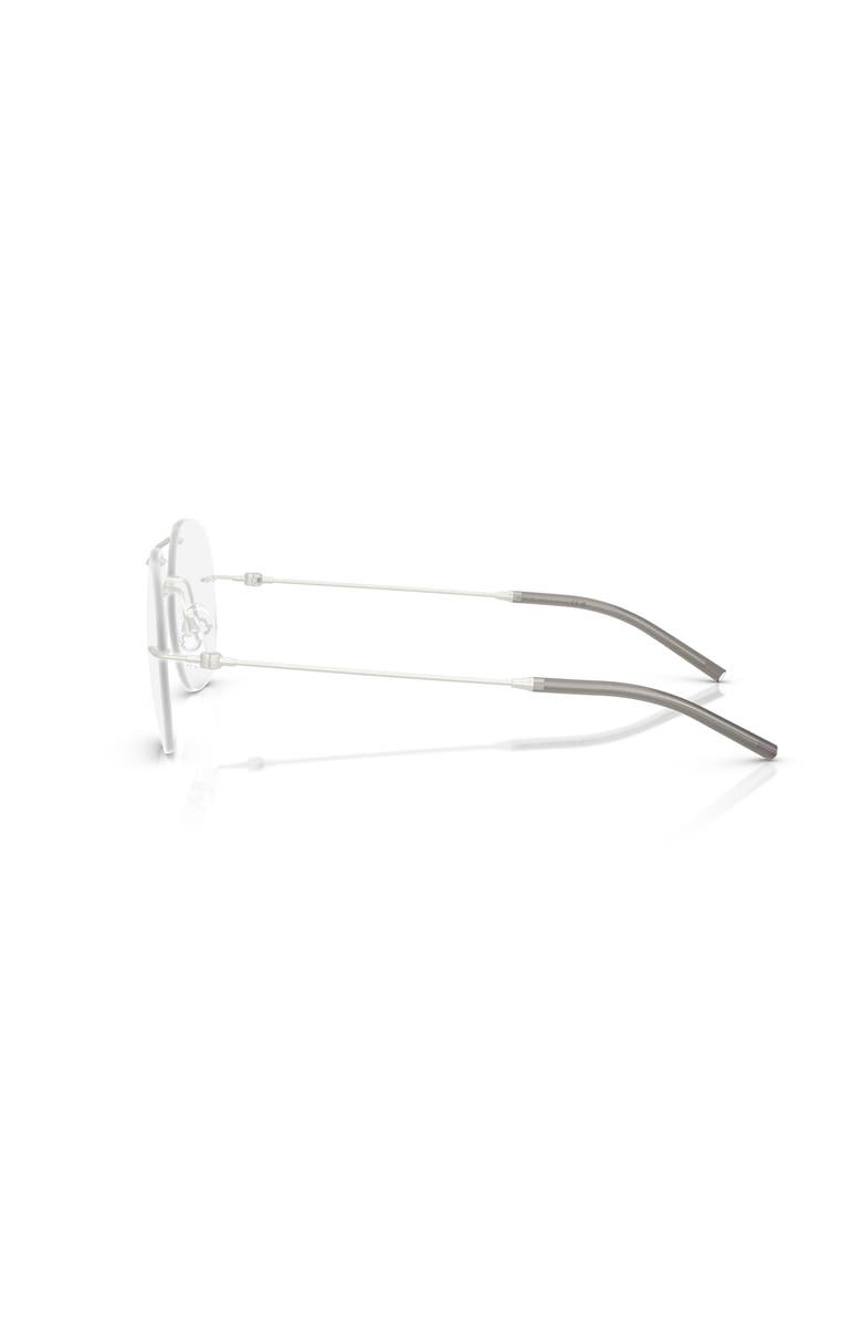 Moncler 55mm Irregular optical glasses, Alternate, color, Silver