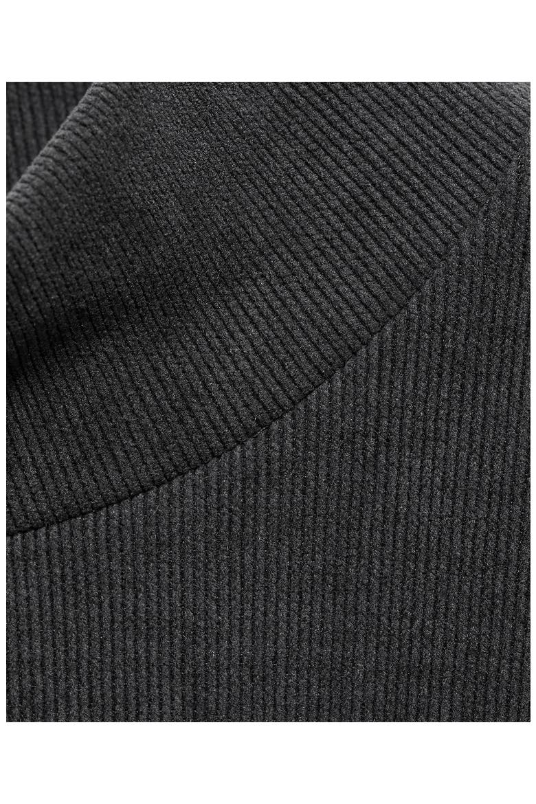Corduroy Mock Neck Maternity Sweatshirt, Alternate, color, DARK HEATHER GREY