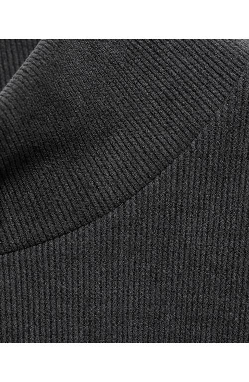Shop Mango Corduoray Mock Neck Maternity Sweatshirt In Dark Heather Grey
