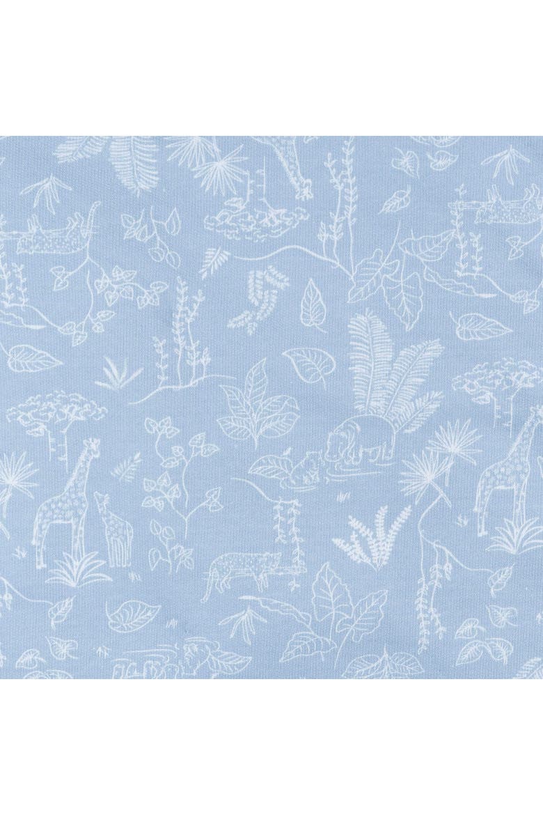 Nature Plush Blanket with Fleece Trim, Alternate, color, Blue Nature