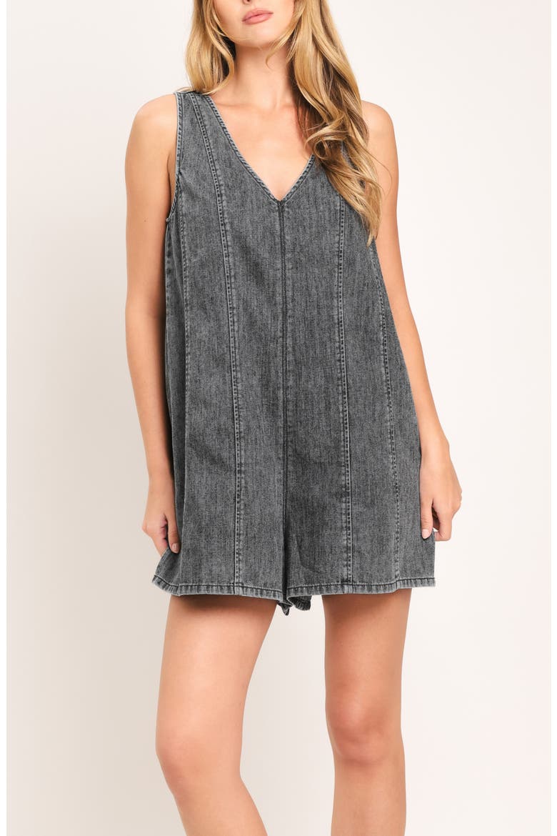Washed Denim Romper, Alternate, color, GREY DENIM