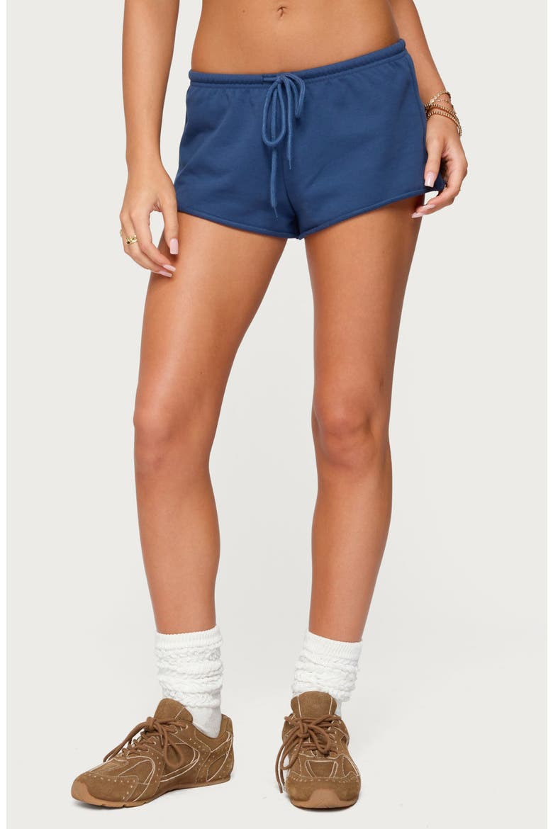Leeroy French Terry Drawstring Shorts, Main, color, NAVY