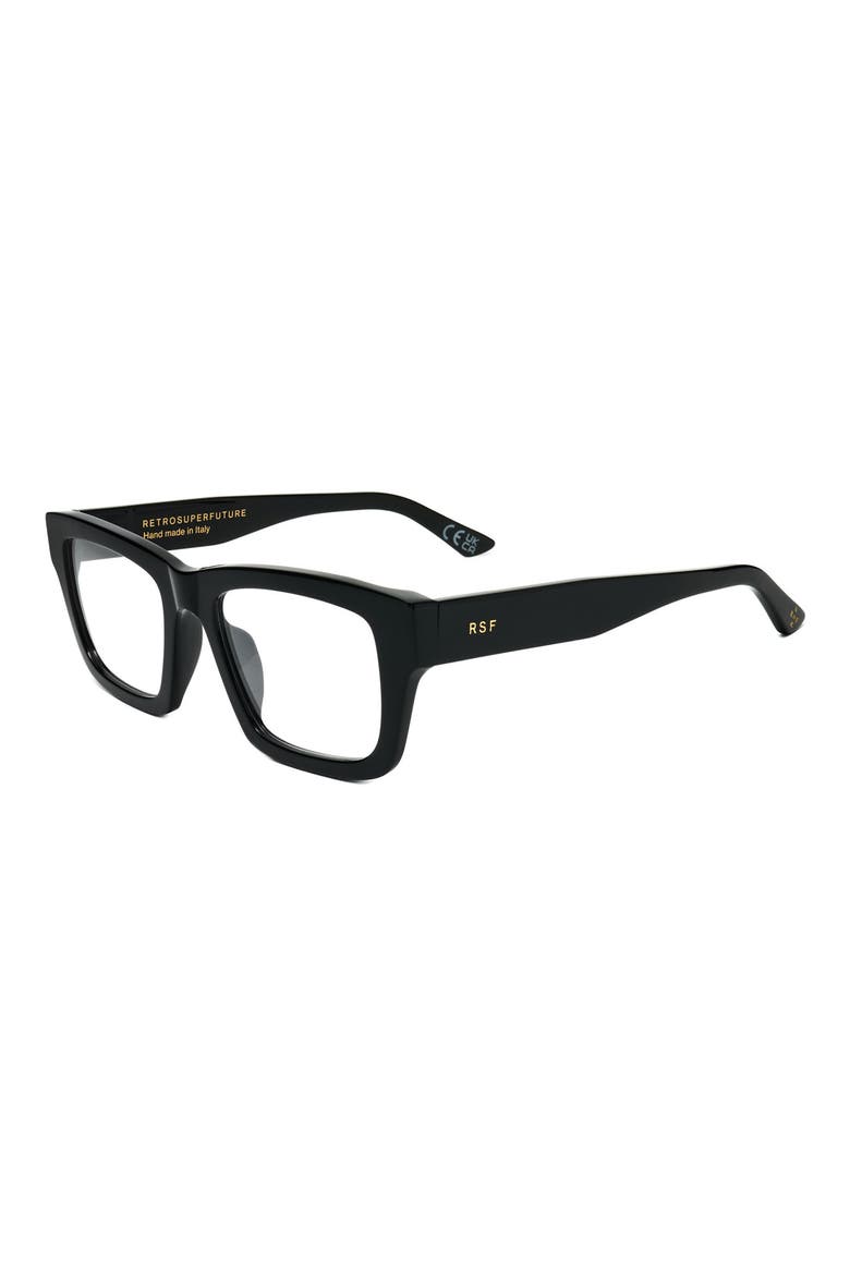 54mm Square Reading Glasses, Alternate, color, BLACK
