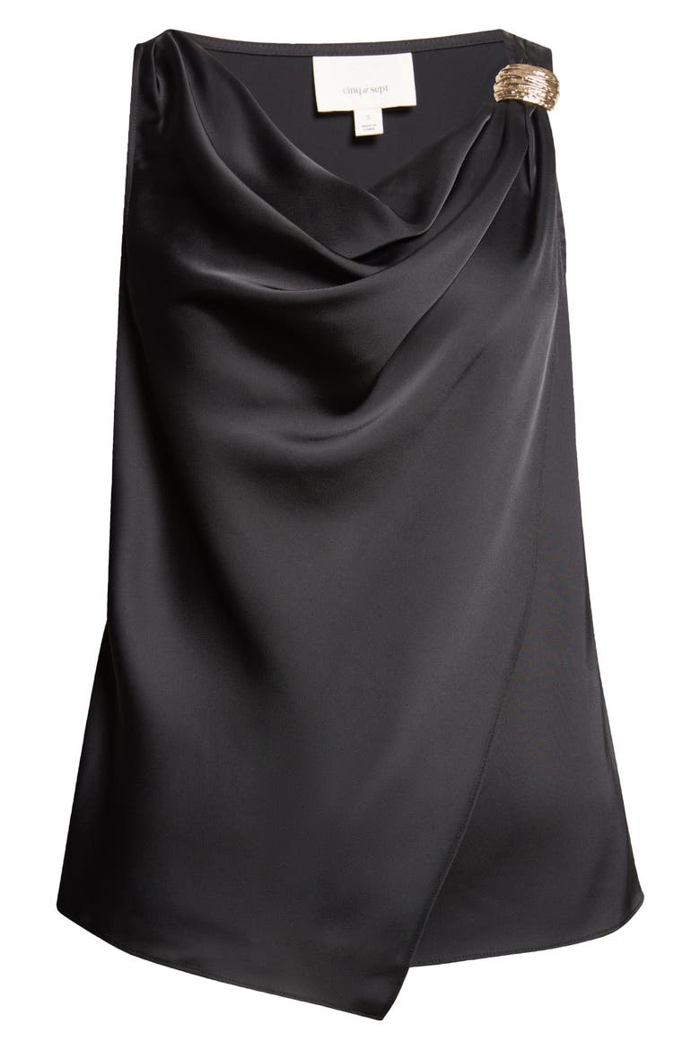 Bangle Elora Satin Top, Alternate, color, BLACK