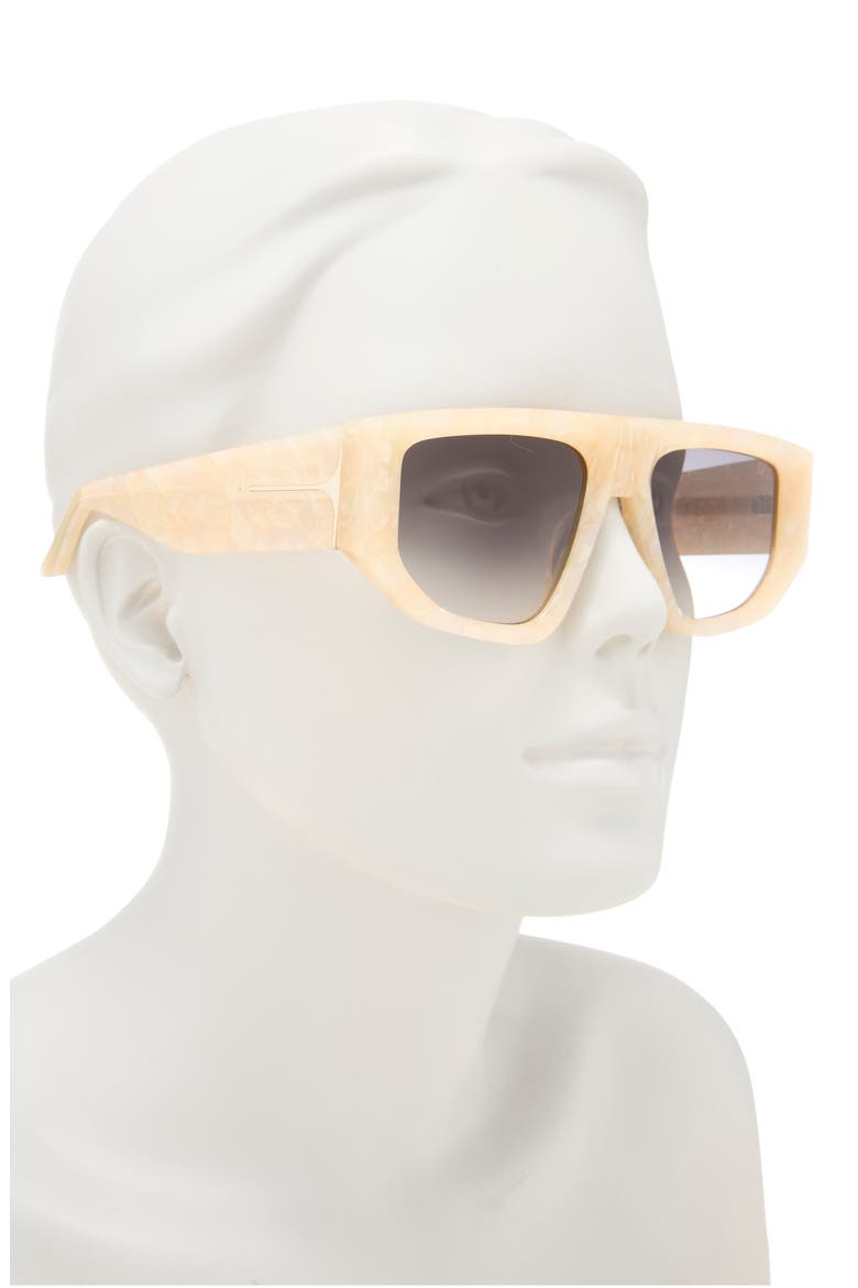 Backtrack 55mm Flat Top Sunglasses, Alternate, color, LIMESTONE/ SMOKE FADED