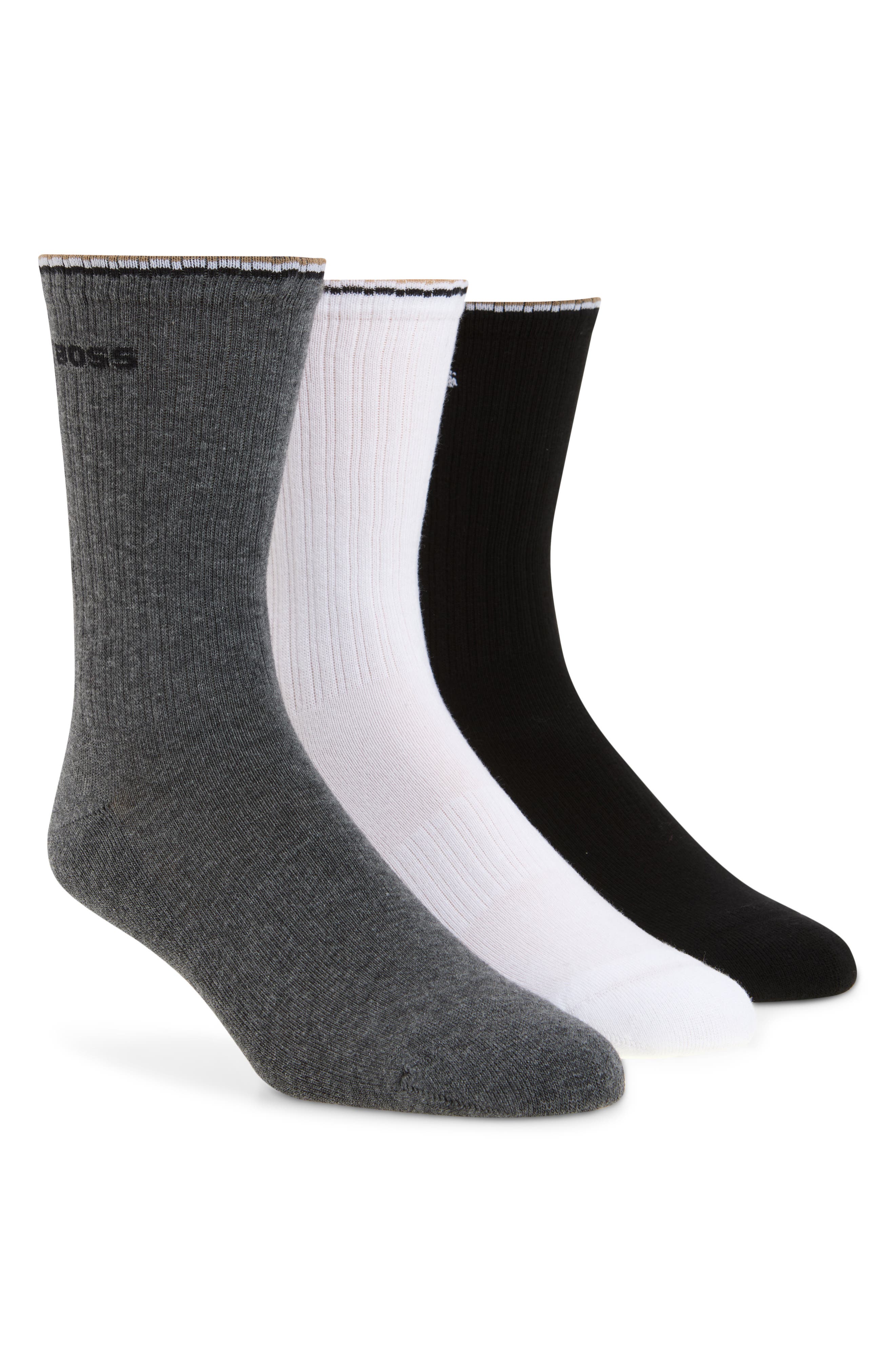 BOSS Assorted 3-Pack Stretch Crew Socks