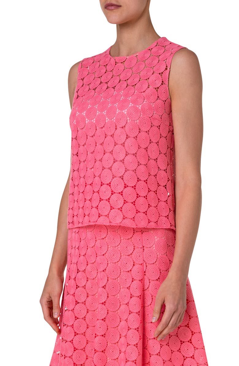 Akris punto Dot Guipure Lace Sleeveless Top, Alternate, color, 