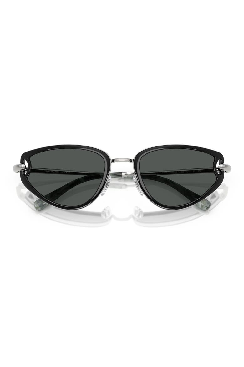53mm Cat Eye Sunglasses, Alternate, color, BLACK