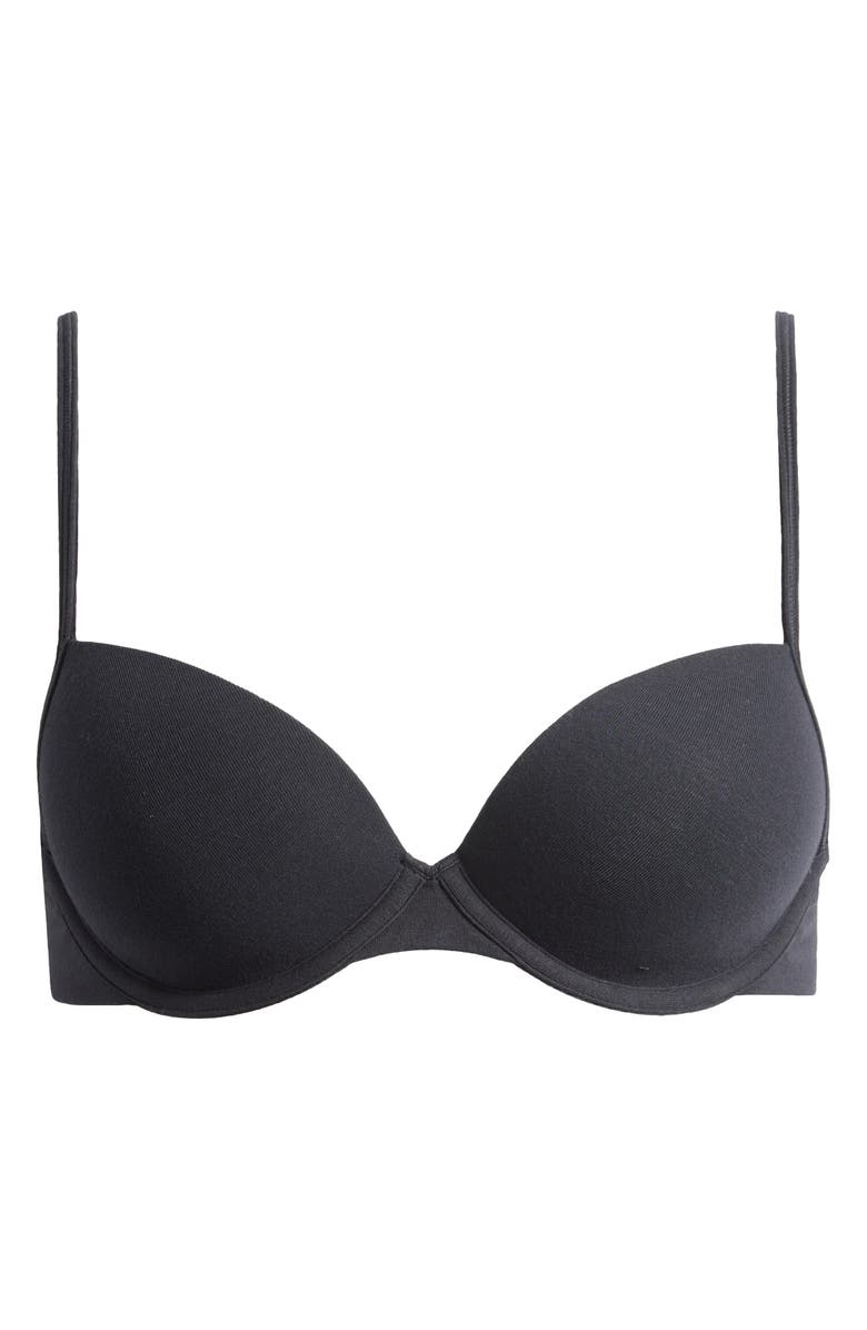 SKIMS Everyday Stretch Cotton T-Shirt Bra, Alternate, color, Onyx