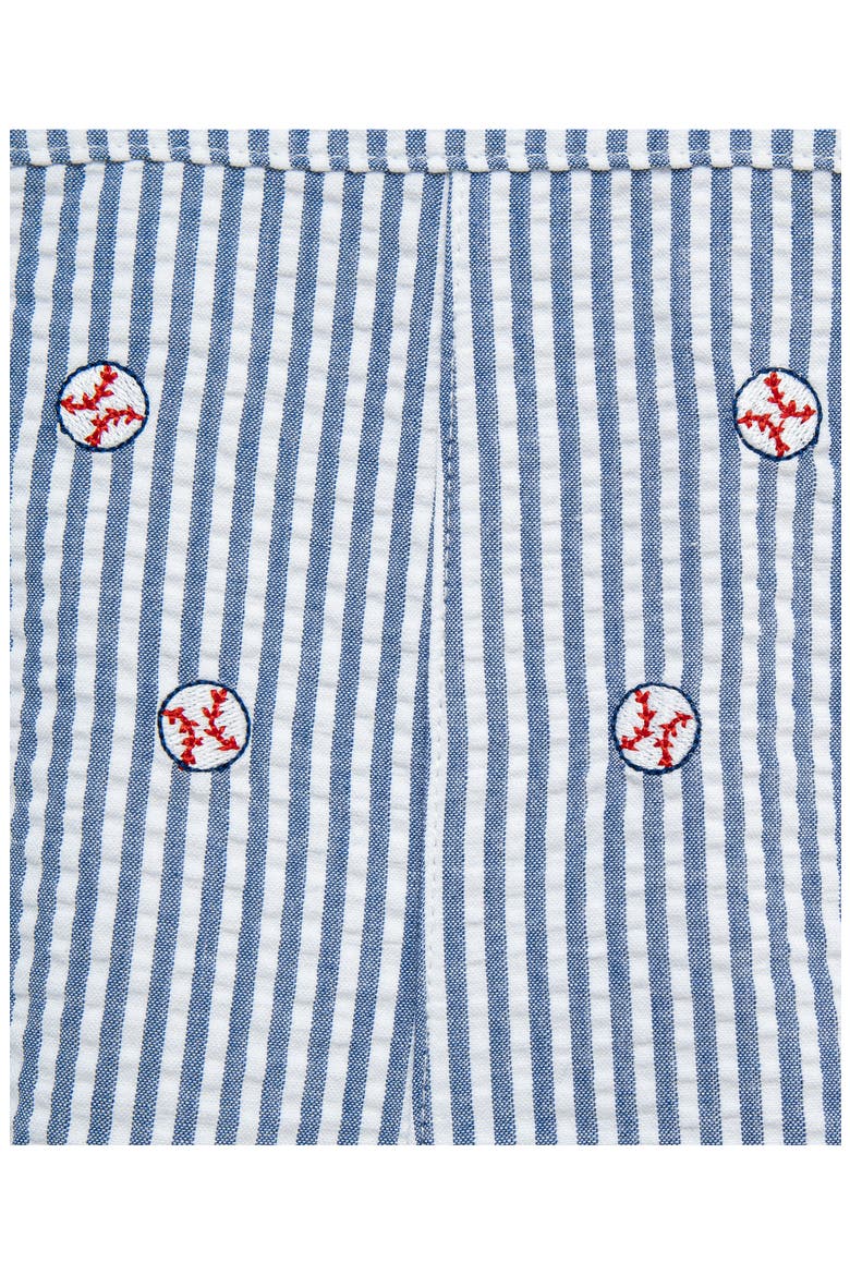 Baseball Polo & Overalls Set, Alternate, color, BLUE