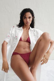 H&M Embroidered Beach Shirt