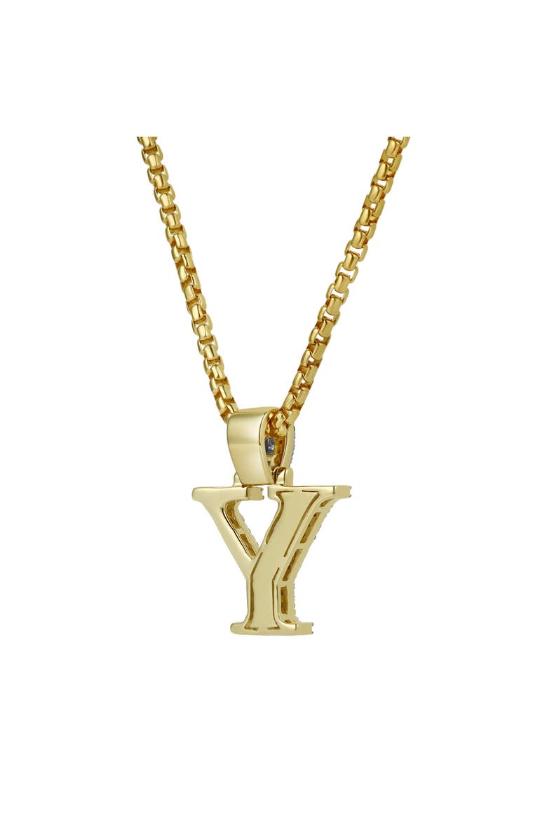 Y Initial Diamond Pendant 10K Yellow Gold - 0.69 Carats, Alternate, color, 10K Yellow Gold