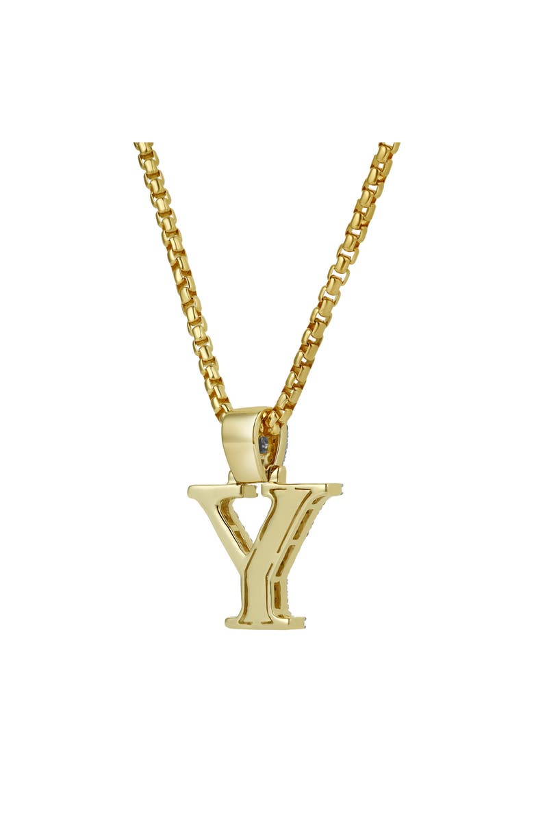 LuvMyJewelry Y Initial Diamond Pendant 10K Yellow Gold - 0.69 Carats, Alternate, color,
