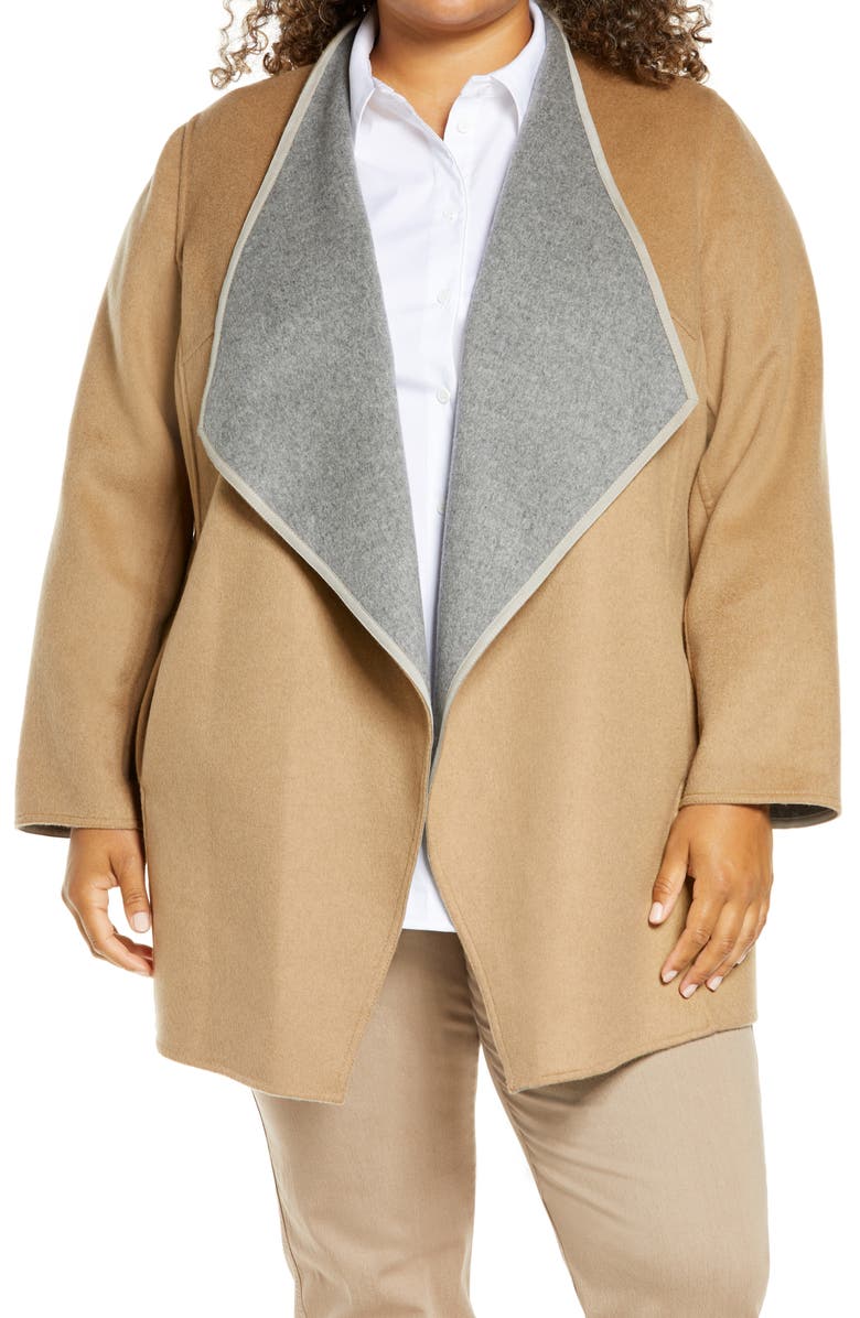Lafayette 148 New York Valasca Reversible Wool & Cashmere Jacket, Alternate, color,