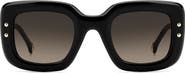 Carolina Herrera 49mm Small Gradient Rectangular Sunglasses