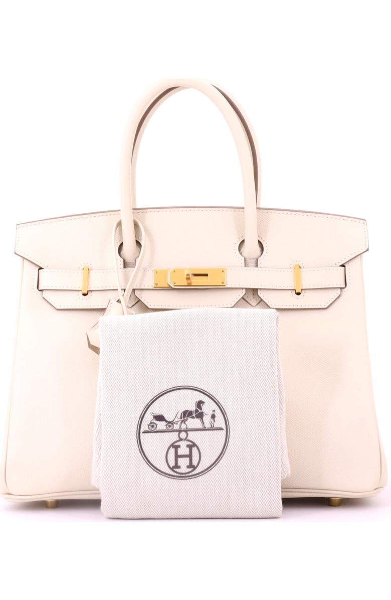 Pre-Owned Hermes Birkin Handbag Light Epsom with Gold Hardware 30, Alternate, color, Craie