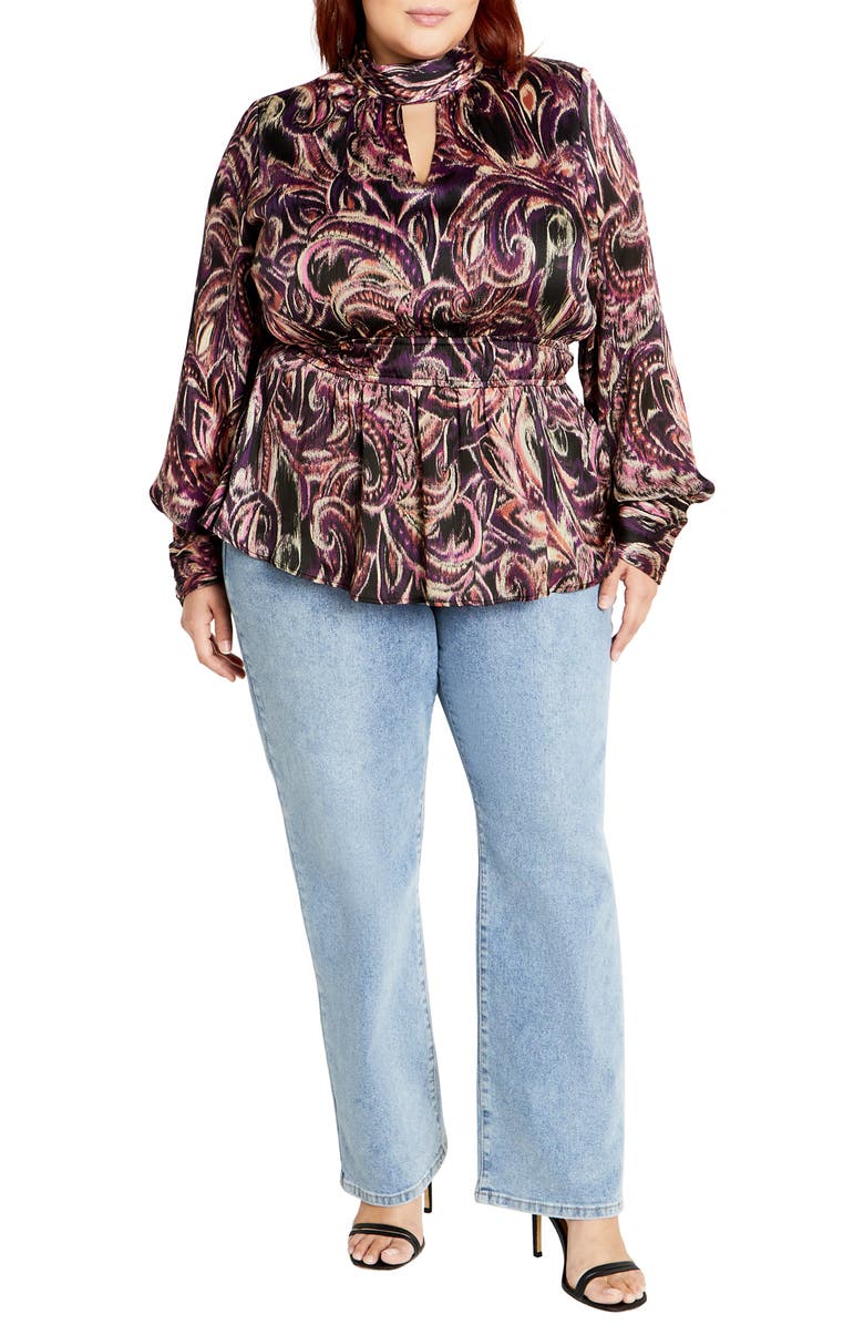 City Chic Katya Print Top, Alternate, color,