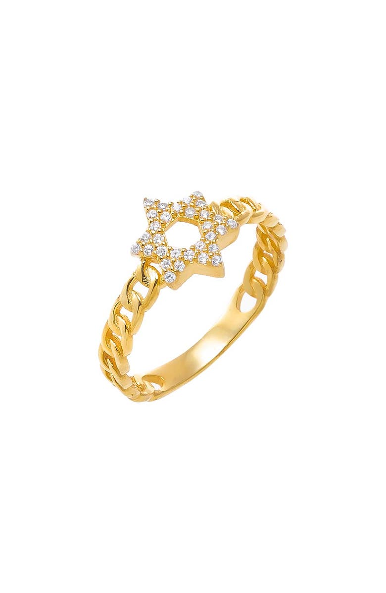BY ADINA EDEN Pave Star Of David Cuban Ring, Main, color,