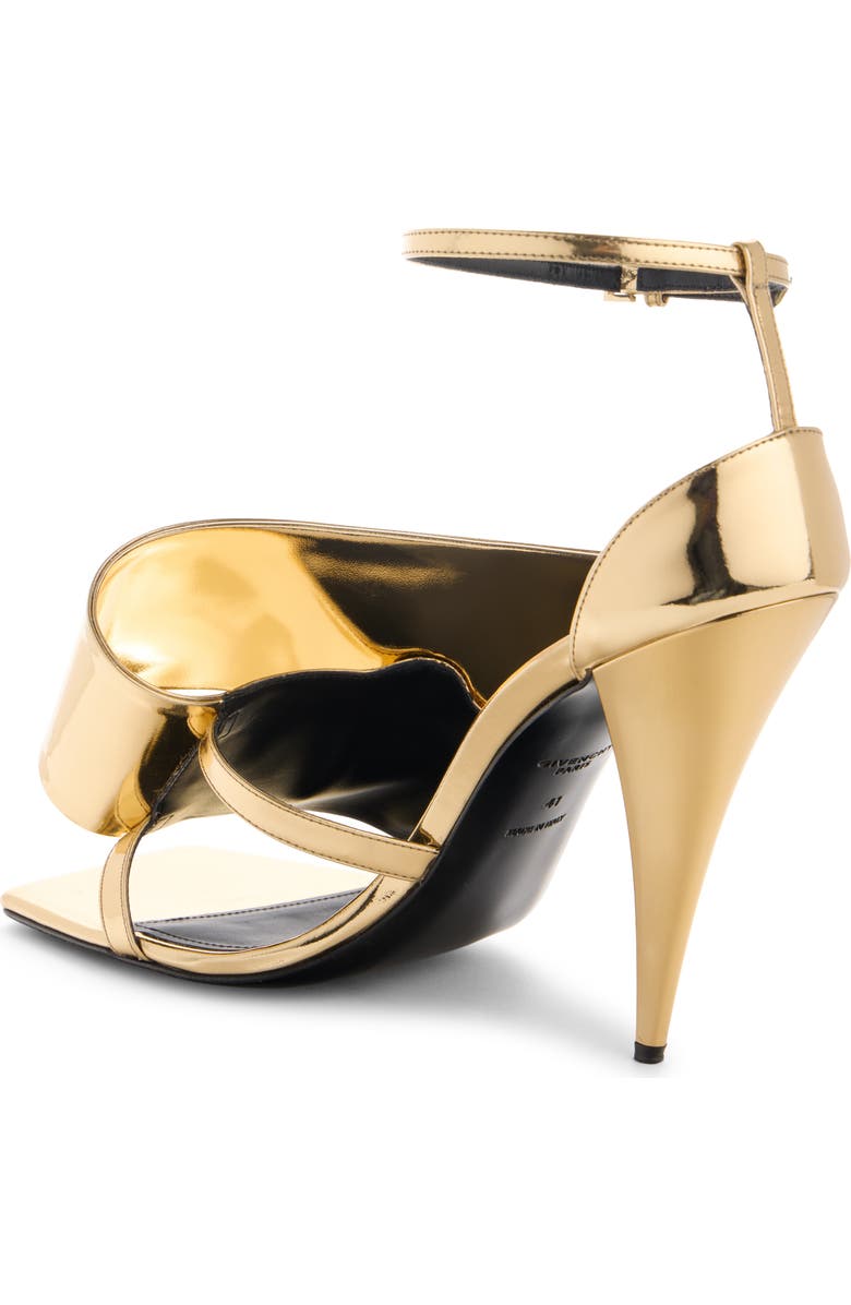 Givenchy Twisted Ribbon Ankle Strap Sandal, Alternate, color, Golden