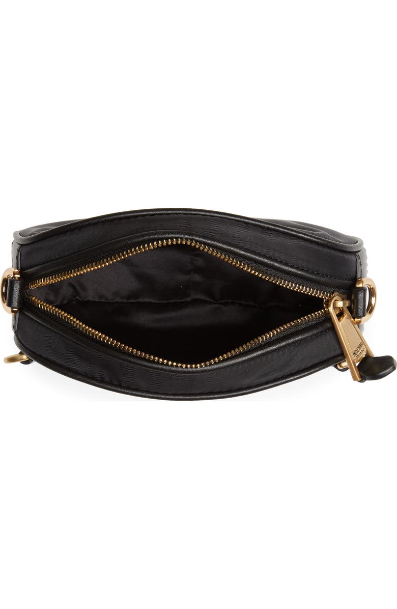 Moschino Logo Leather Crossbody Bag, Alternate, color,