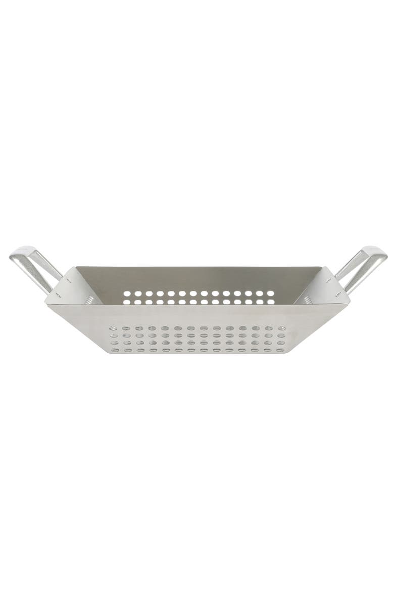 Amber 12 Inch Square Cast Aluminum BBQ Grill Topper, Alternate, color, Silver