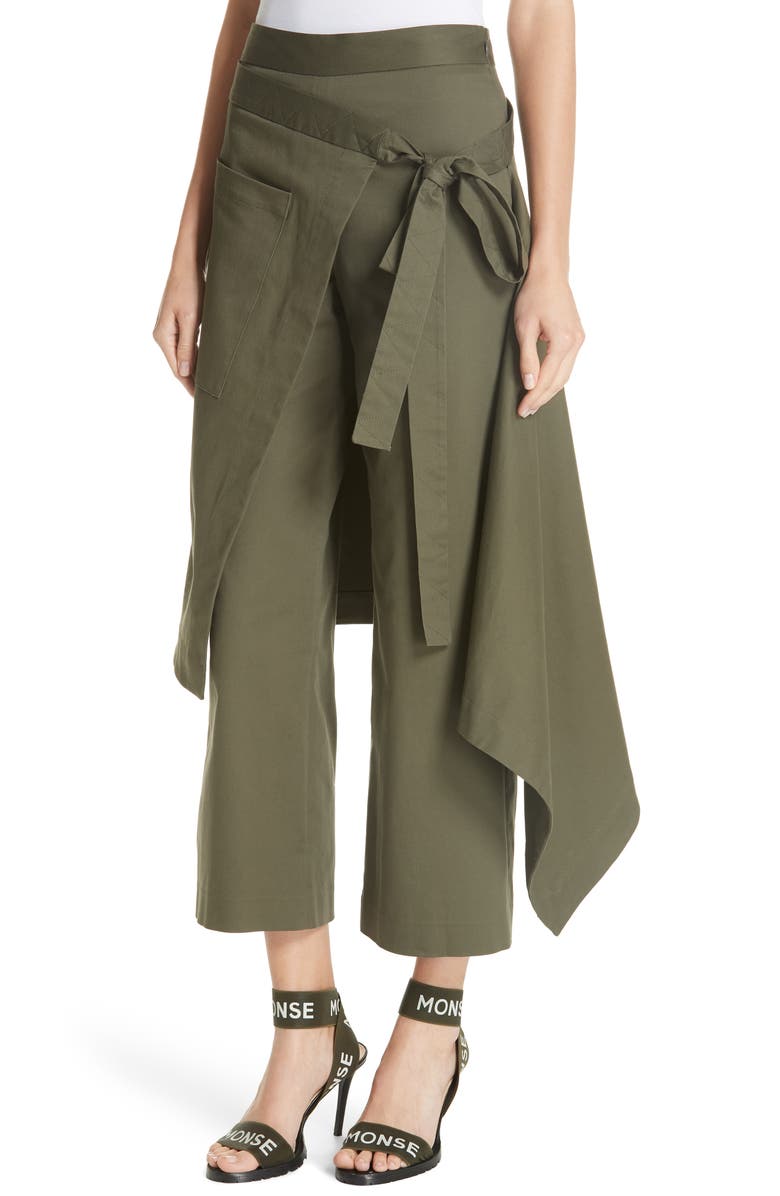 MONSE Cotton Twill Apron Pants, Alternate, color,