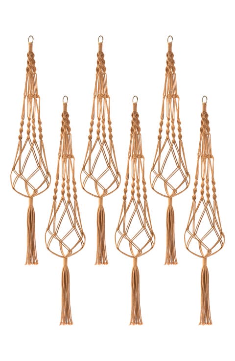 Set of 6 Macramé Plant Hangers