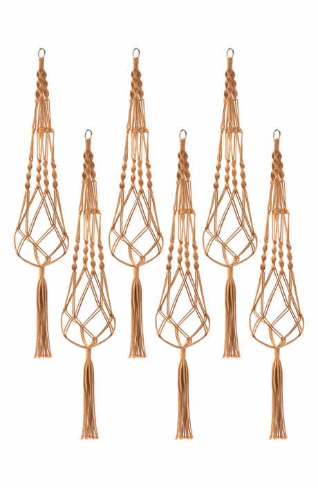 Set of 6 Macramé Plant Hangers