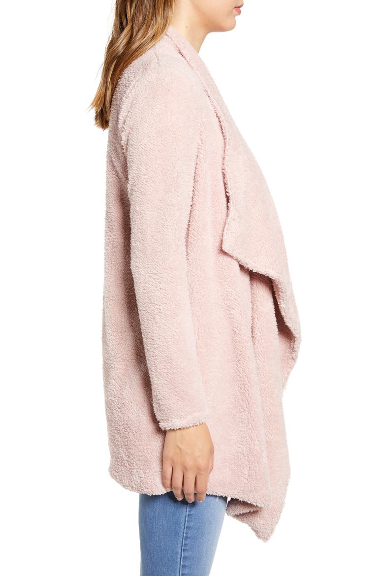 Gibson Teddy Bear Faux Fur Jacket, Alternate, color, ENGLISH ROSE
