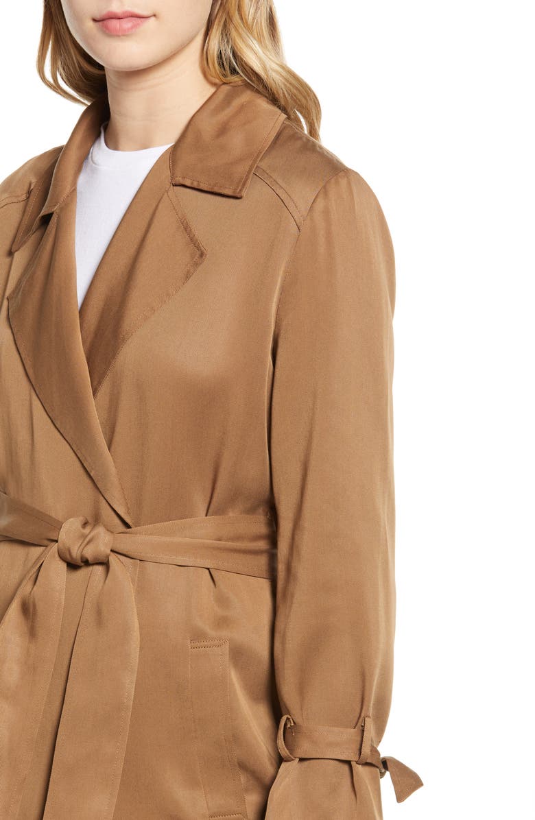 BB Dakota by Steve Madden BB Dakota Pardon My Trench Belted Lyocell Trench Coat, Alternate, color, 