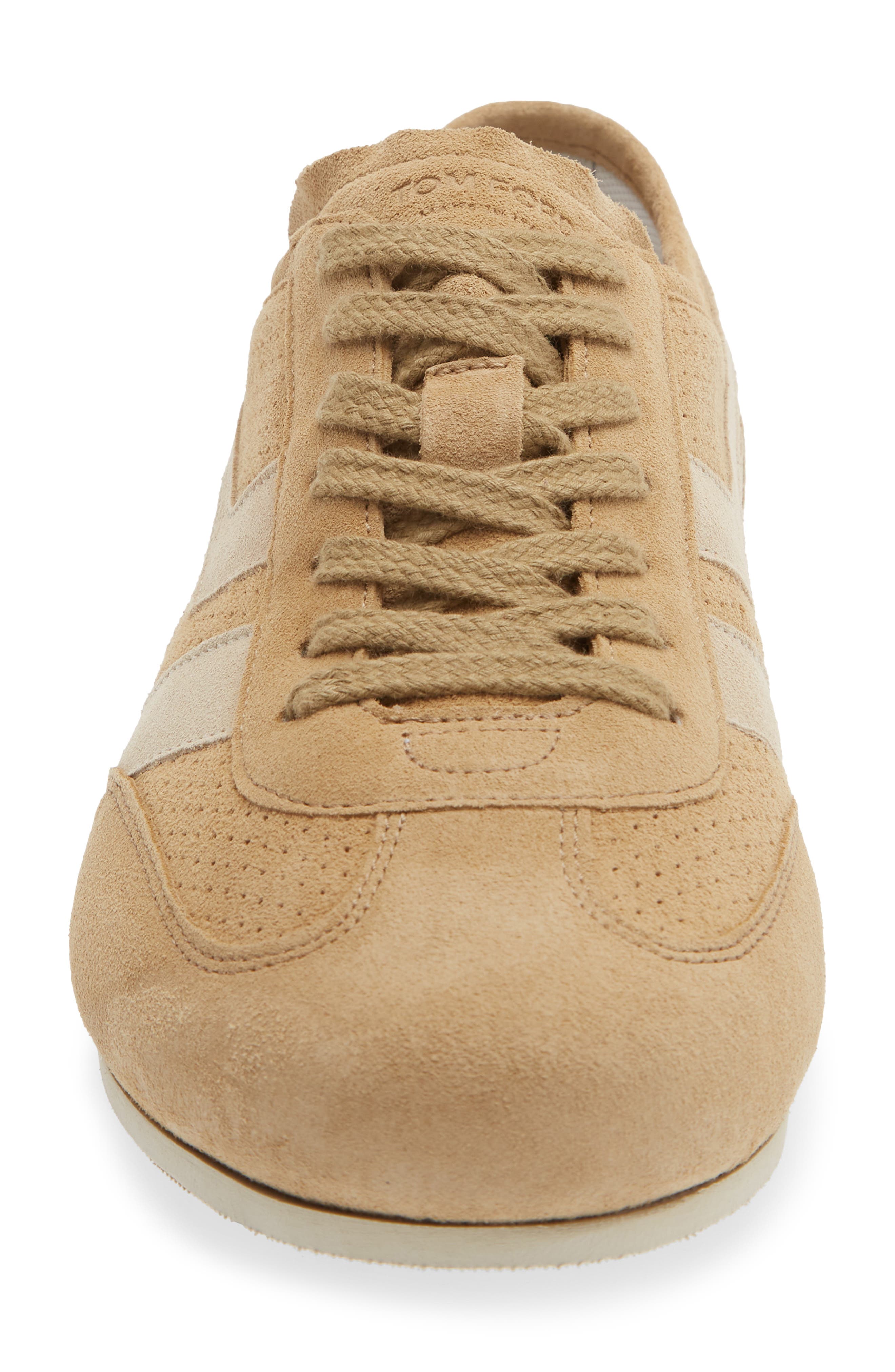 Brook Perforated Sneaker, Alternate, color, CAMEL/ BISCUIT/ WHITE