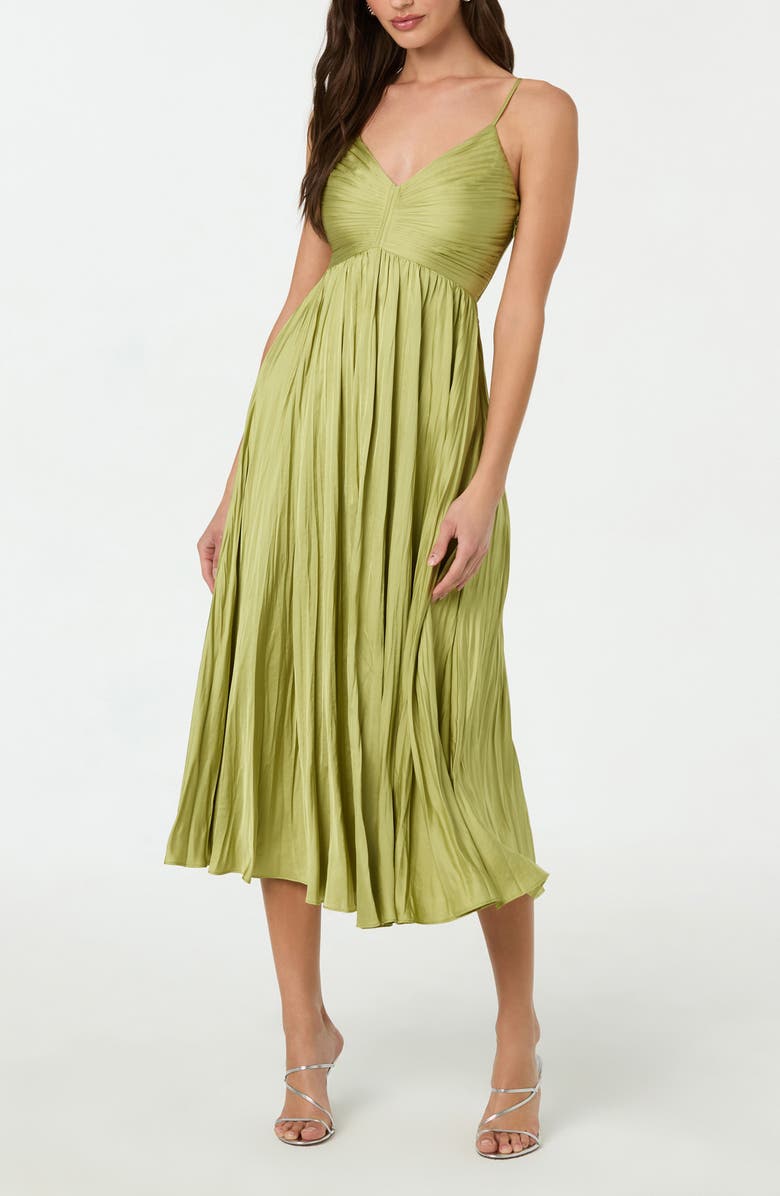 ASTR the Label Maeve Midi Dress, Alternate, color, Lime